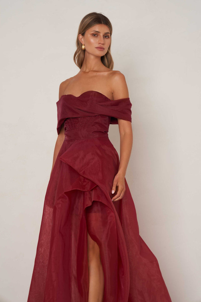 Alice Dress - Cranberry Red - SHOPJAUS - JAUS