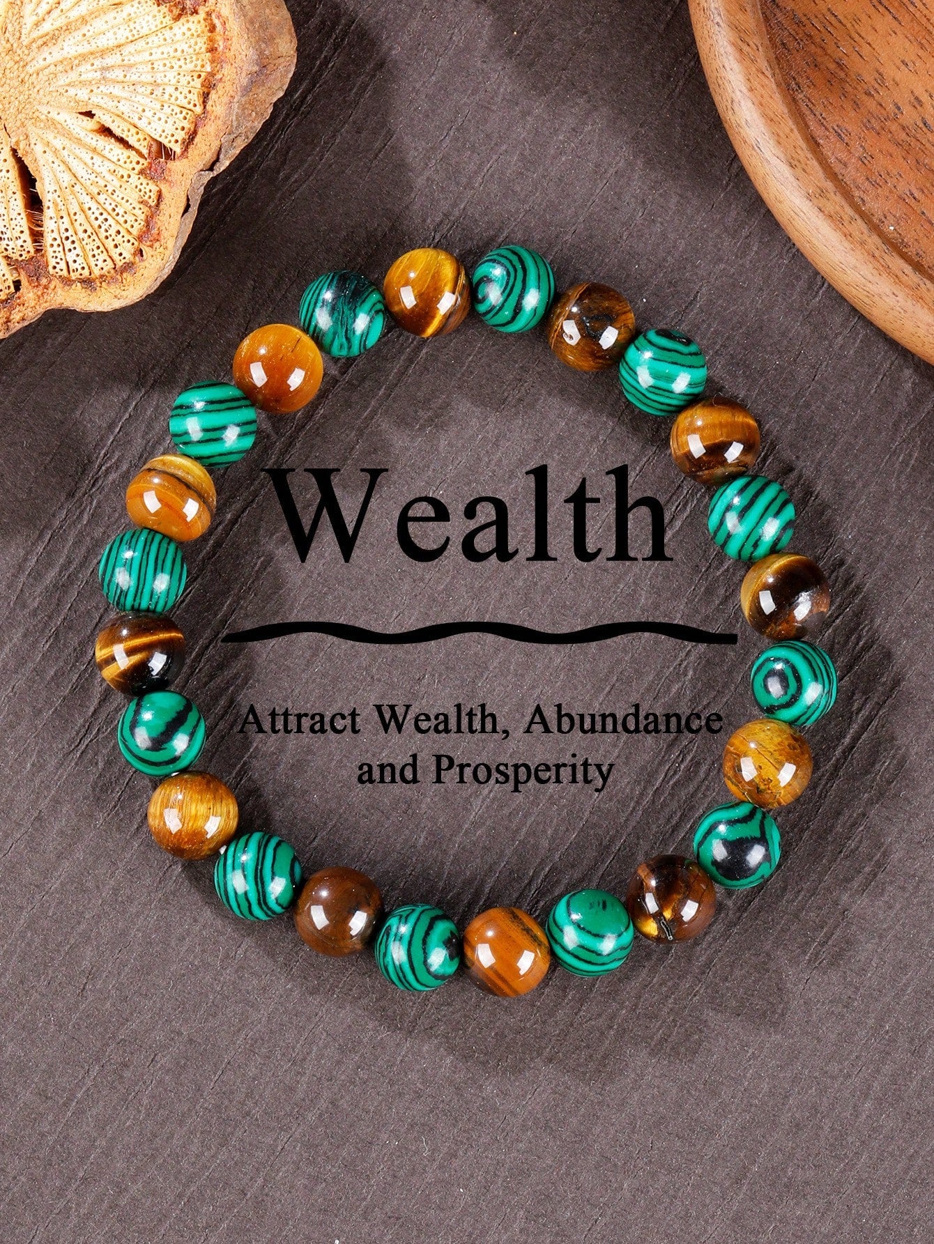Bohemian Style Attract Money Bracelet- African Turquoise & Tiger Eye, Abundance And Prosperity, Courage, Focus, Luck & Success Jewelry For Men Women