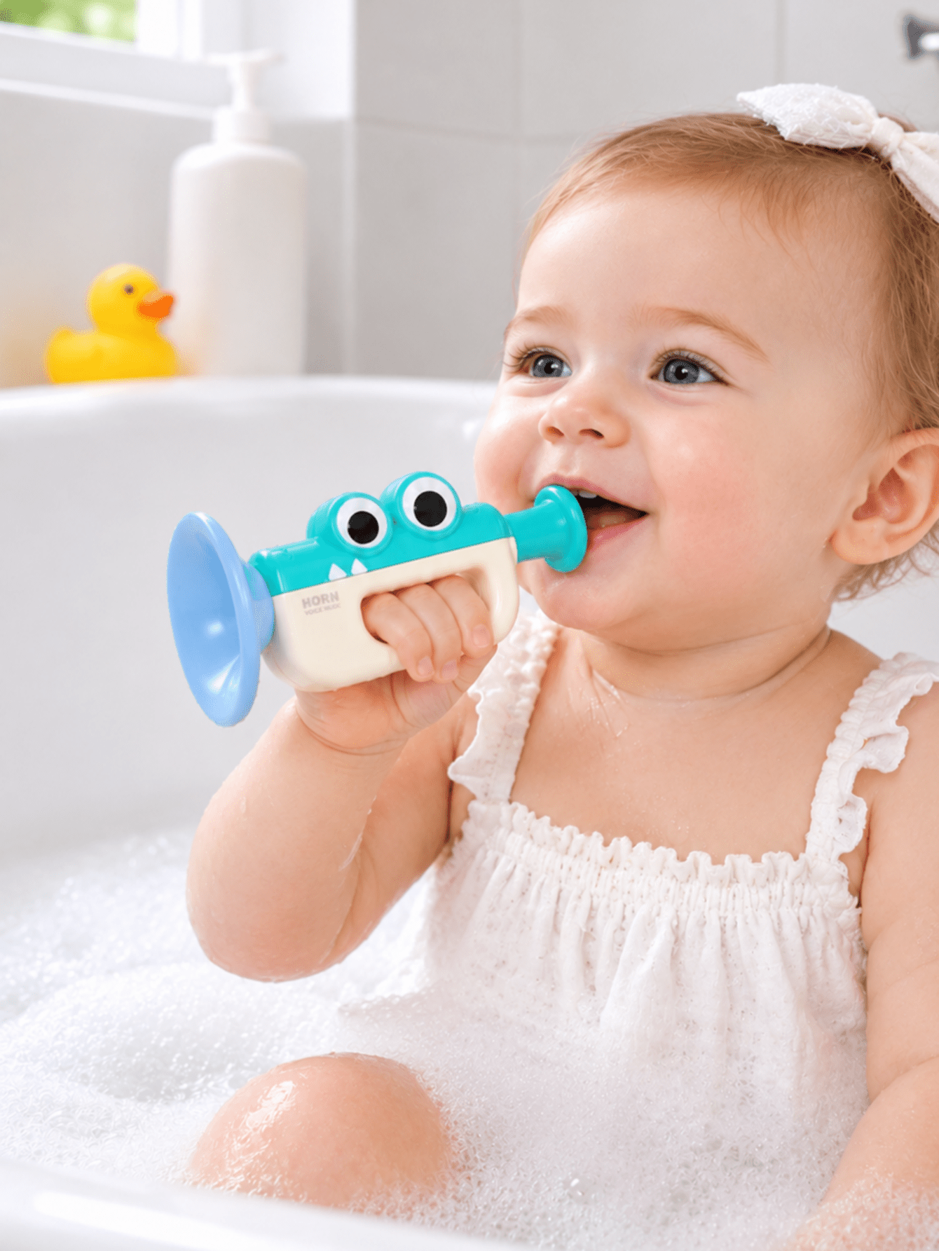 Cartoon Crocodile Horn Toy For Kids,Easy-Grip Handle,Indoor Outdoor Pretend Play Gift,Toddler Toys,Newborn Gifts,Sensory Toys,Travel Toys,Toys For Kid