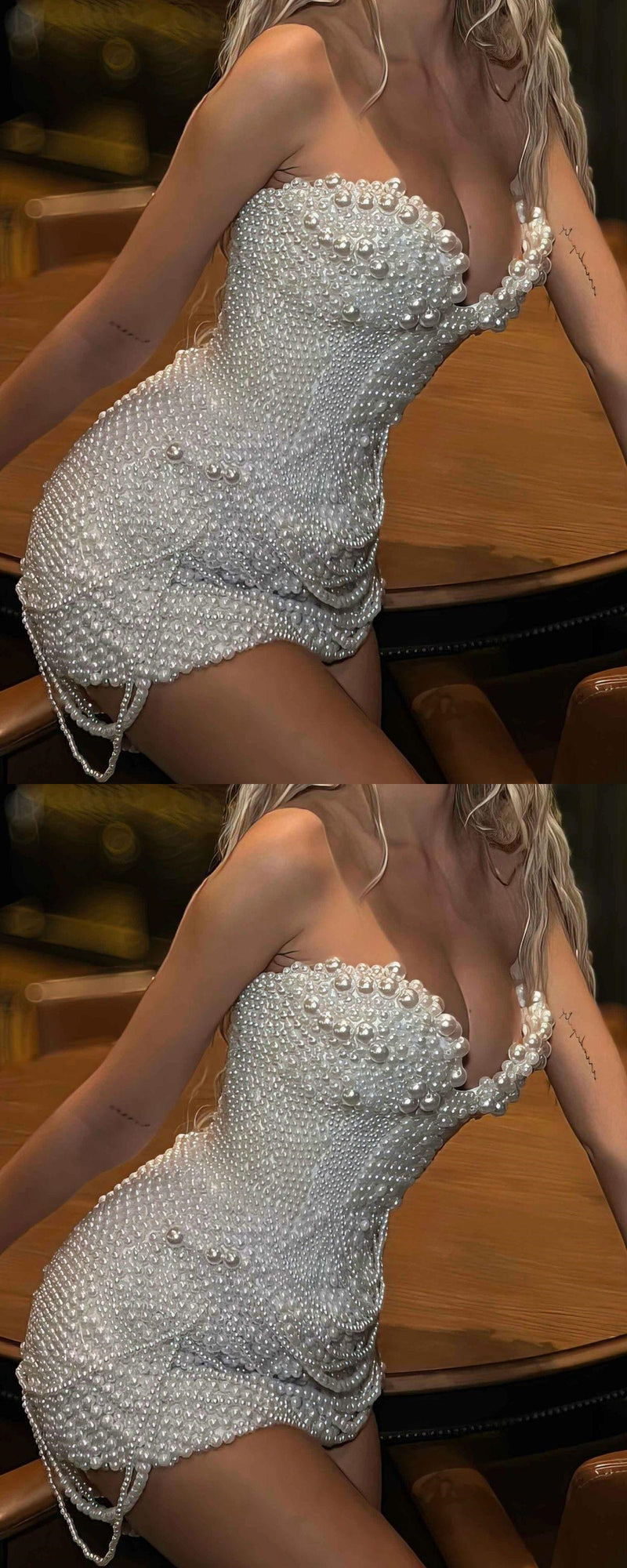 Charming Pearl Beaded Homecoming Dresses Sweetheart Bodycon Graduation Dress,AST1907