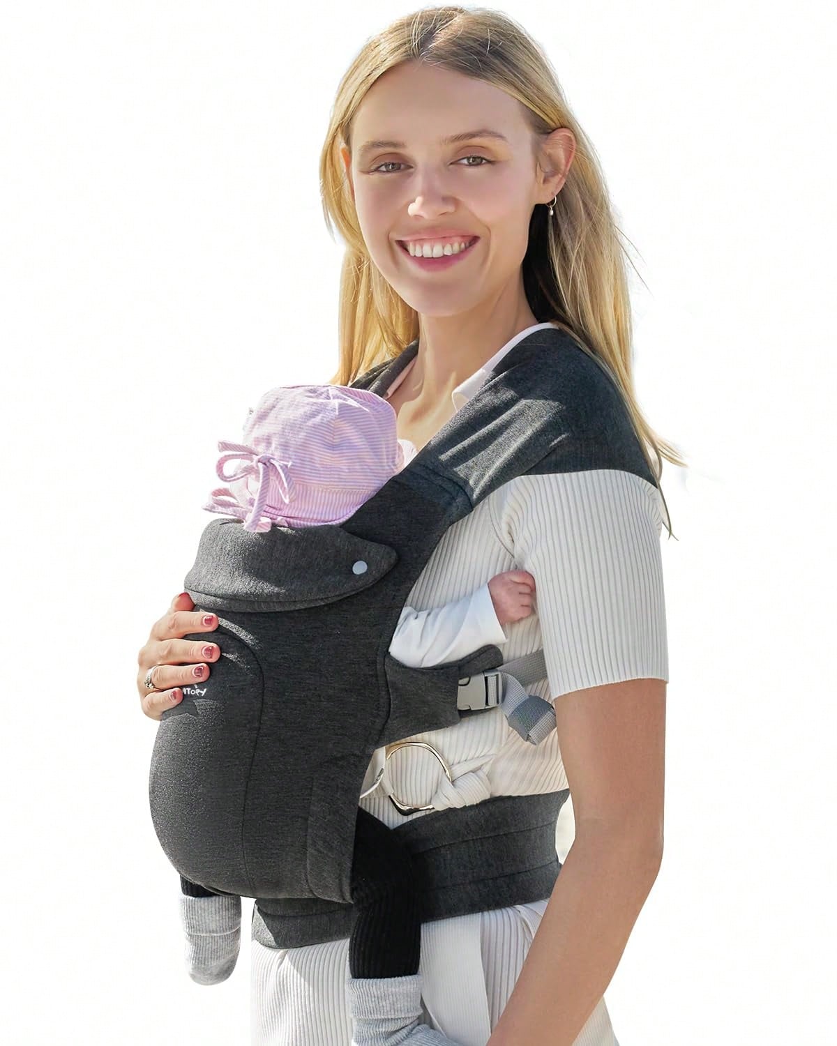 CN. 1PC Baby Carrier Grey/Pink/Black Newborn To Toddler(7-30lbs), Baby Christmas Gift,Toddler Carrier With Adjustable Shoulder Strap, Baby Holder Carrier