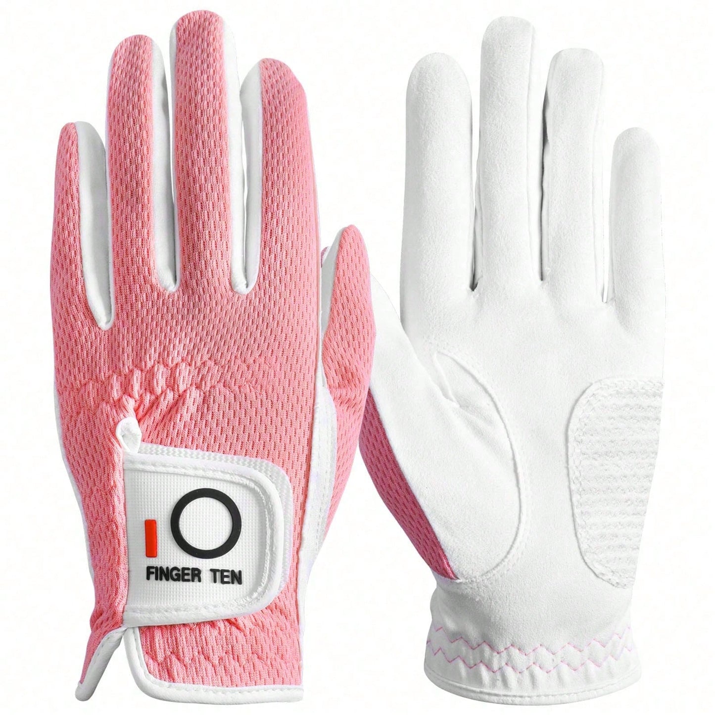 FINGER TEN 1pc Women's Golf Glove Left Hand, Breathable Mesh Material All-Weather Grip, Provides Excellent Feel And Performance, Suitable For Right-Handed Users