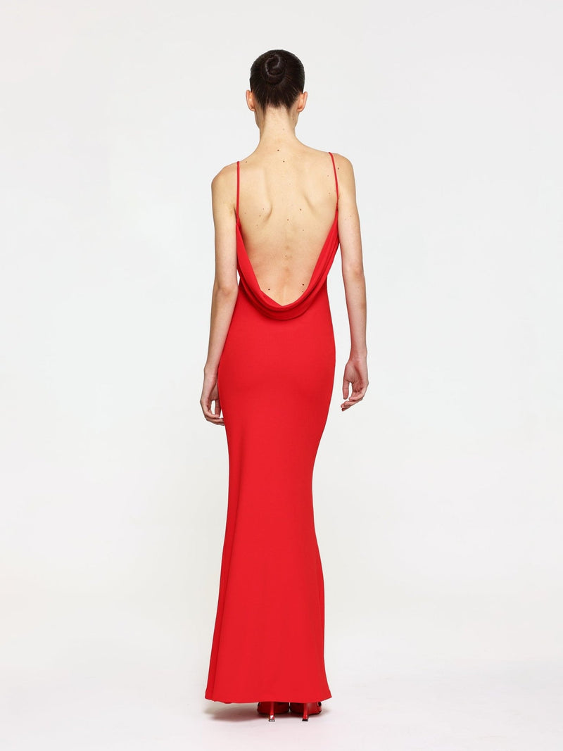 Havilland Gown - Cherry Red - SHOPJAUS - JAUS
