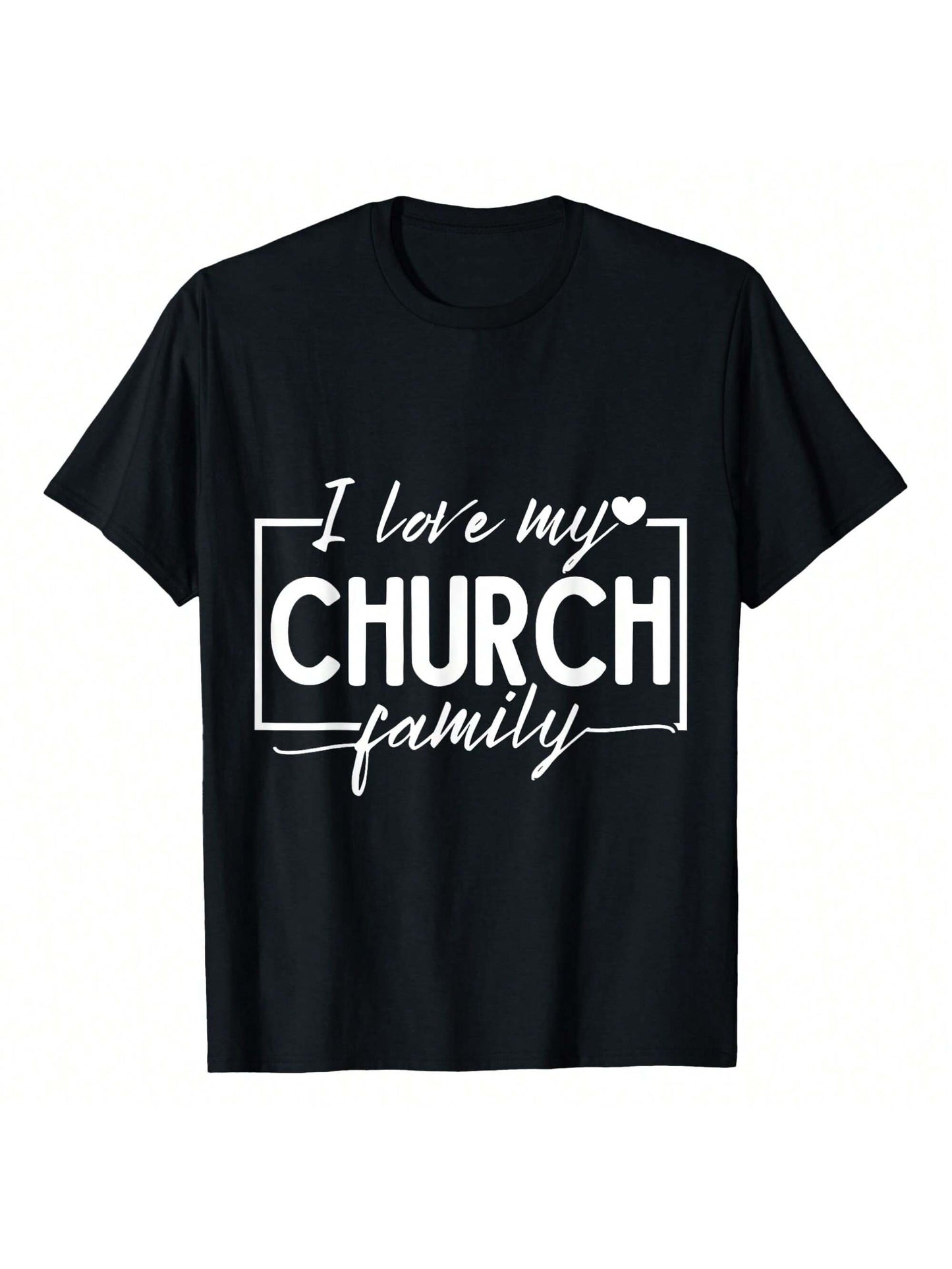 I Love My Church Family T-Shirt Women's Plus Size Graphic Tee.