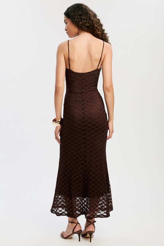 Karla Midi Dress - Dark Chocolate