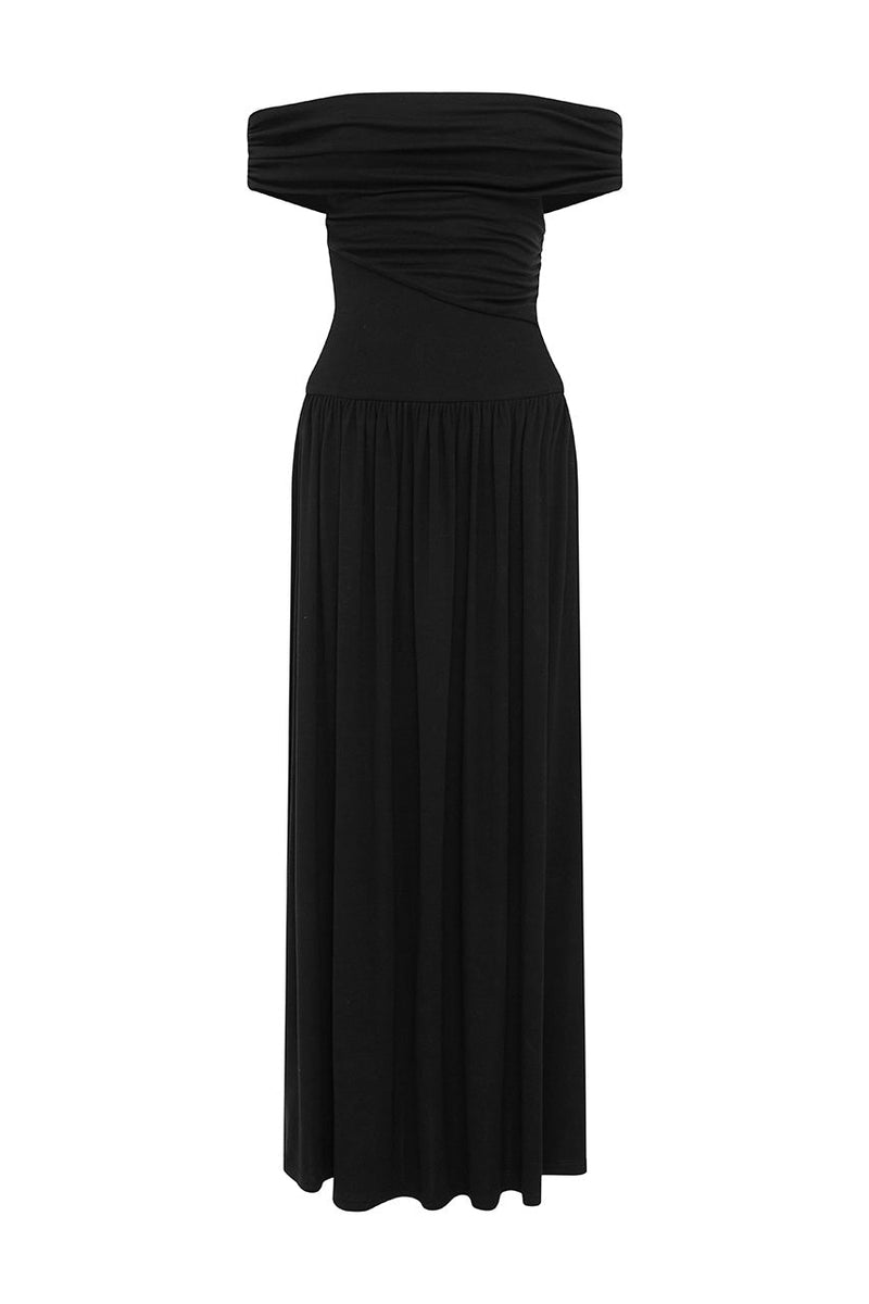 Manalla Maxi Dress - Black - SHOPJAUS - JAUS