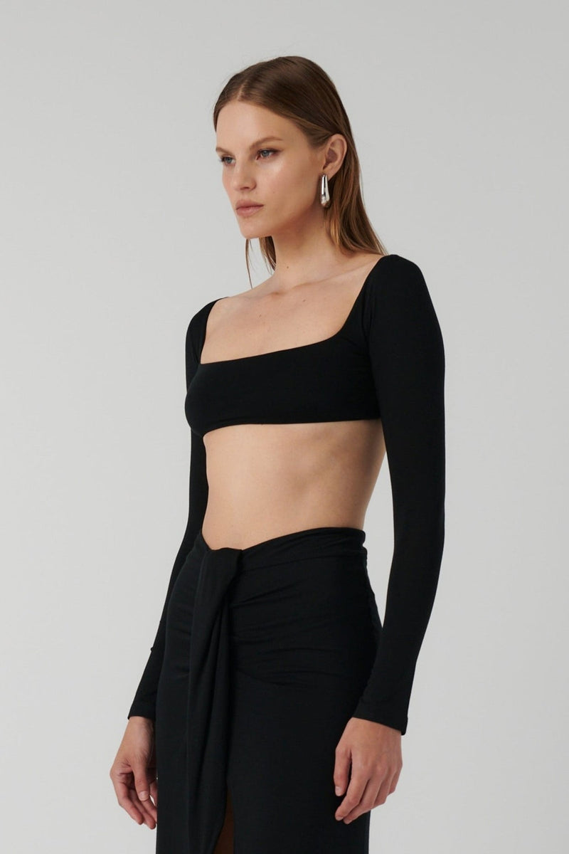 Mathilda Crop - Black - SHOPJAUS - JAUS