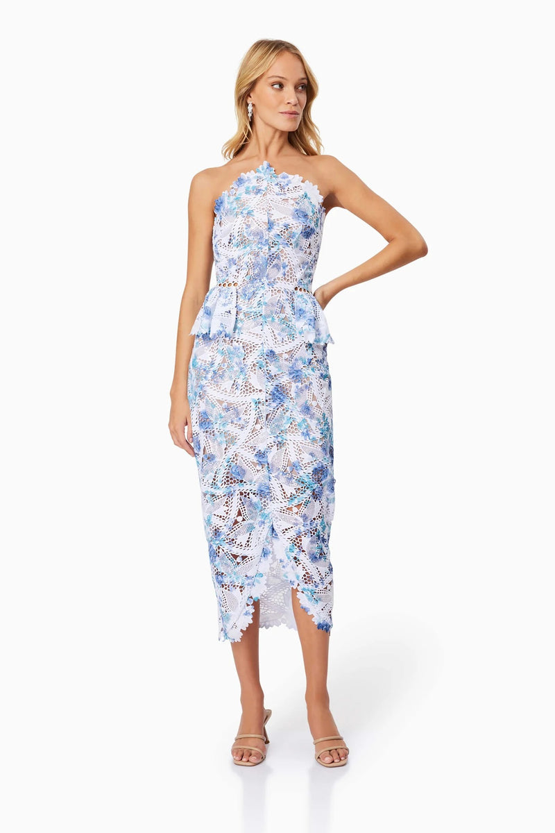 Savannah Midi Dress - Blue - SHOPJAUS - JAUS