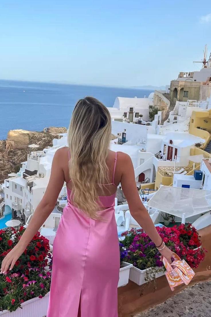 Simple Straps Pink Sheath Long Party Dress