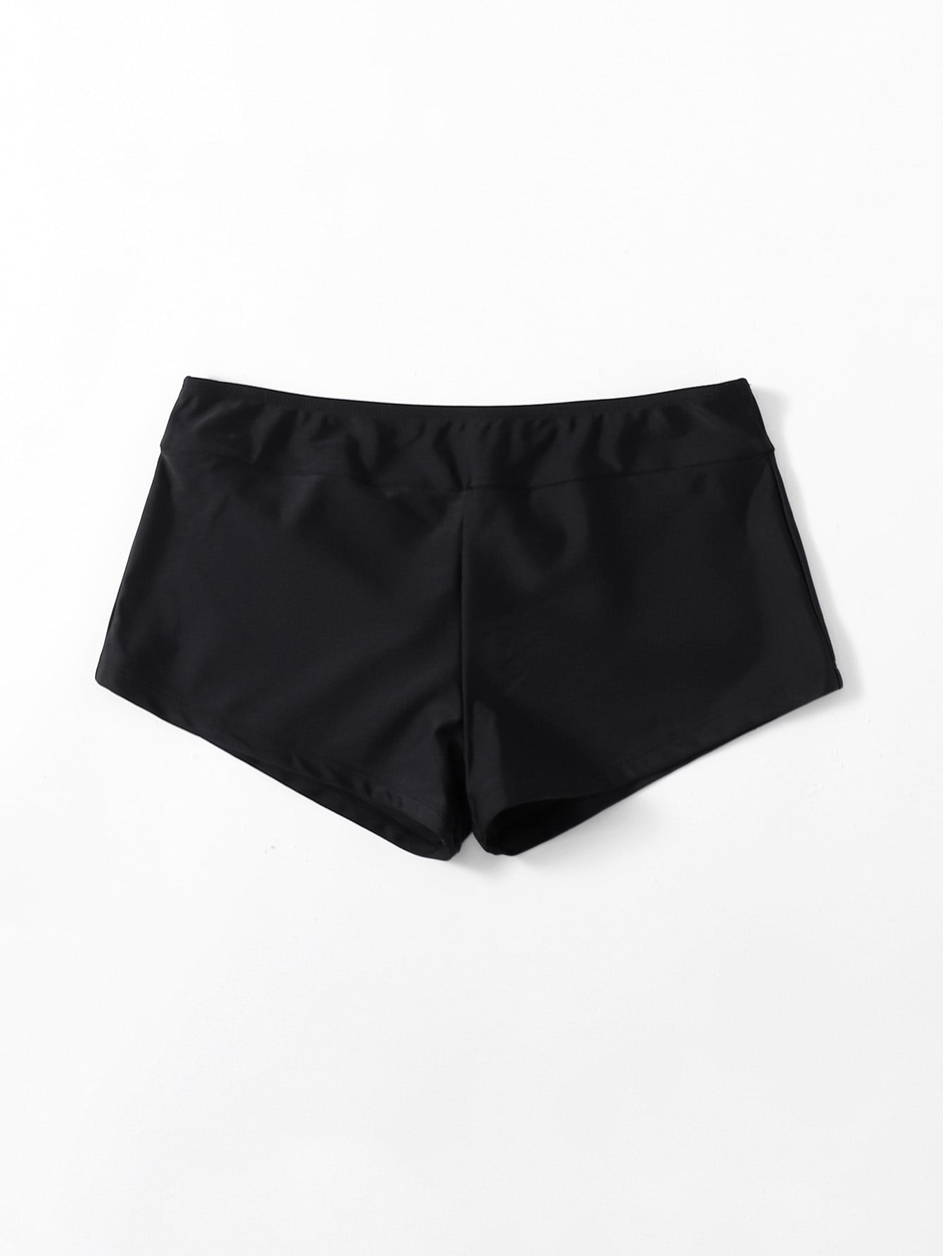 Swim Basics Summer Beach Solid Bikini Shorts