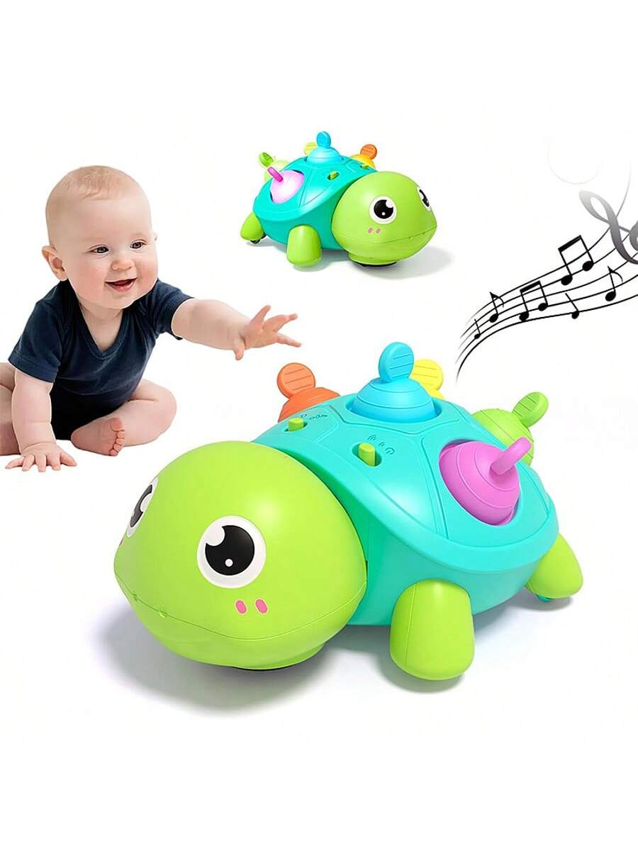 0-6 Months Baby Toys, Musical Turtle Crawling Toy, All-Round Turtle Toy With Lights And Sounds, Educational Developmental Toys, Suitable For 0-1 Year Old Boys And Girls