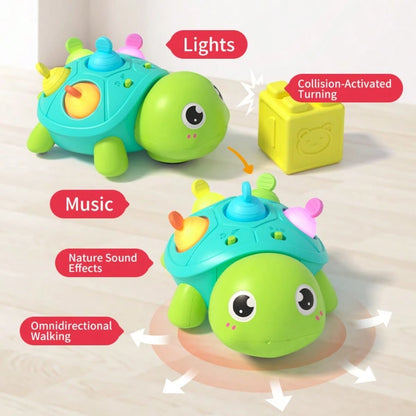 0-6 Months Baby Toys, Musical Turtle Crawling Toy, All-Round Turtle Toy With Lights And Sounds, Educational Developmental Toys, Suitable For 0-1 Year Old Boys And Girls