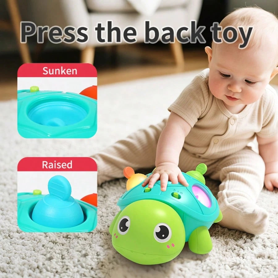 0-6 Months Baby Toys, Musical Turtle Crawling Toy, All-Round Turtle Toy With Lights And Sounds, Educational Developmental Toys, Suitable For 0-1 Year Old Boys And Girls