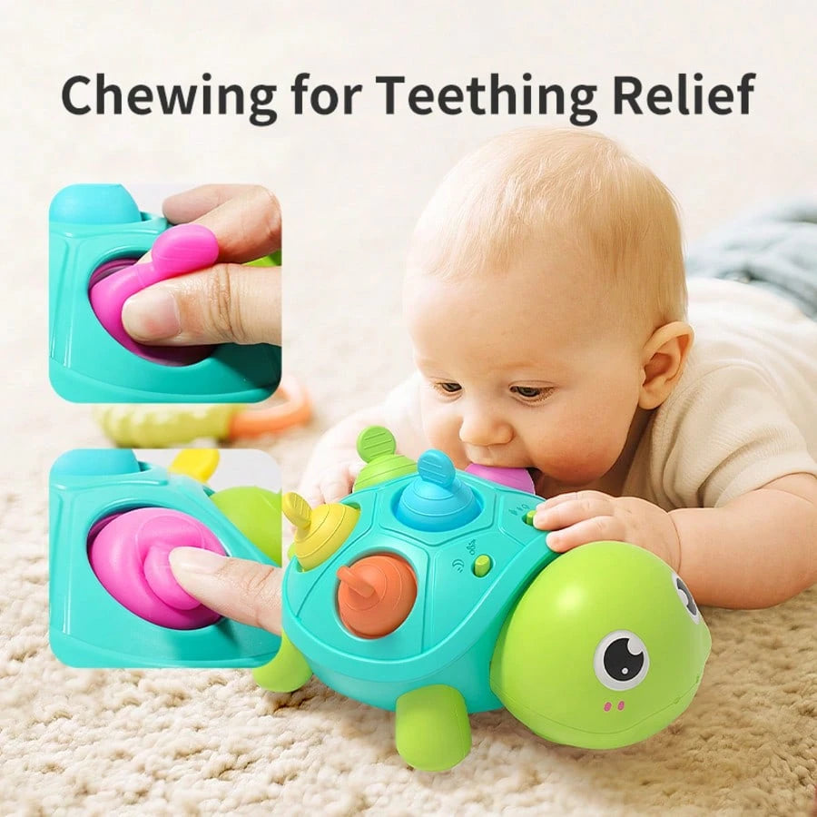 0-6 Months Baby Toys, Musical Turtle Crawling Toy, All-Round Turtle Toy With Lights And Sounds, Educational Developmental Toys, Suitable For 0-1 Year Old Boys And Girls