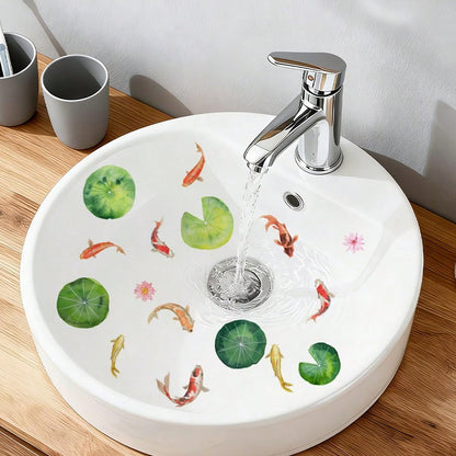 1/2 Sheets Kids Bathroom Wall Stickers Ocean Animals 7 Step Hand Washing Guide, Cartoon Dolphin Turtle Removable Wall Decals For Nursery School Decor