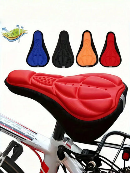 1/2pcs [Shock Absorption| Breathable] Breathable 3D Comfortable Bicycle Seat Cushion Cover| With Shock Absorption| Ideal For Road Bikes And Mountain Bikes