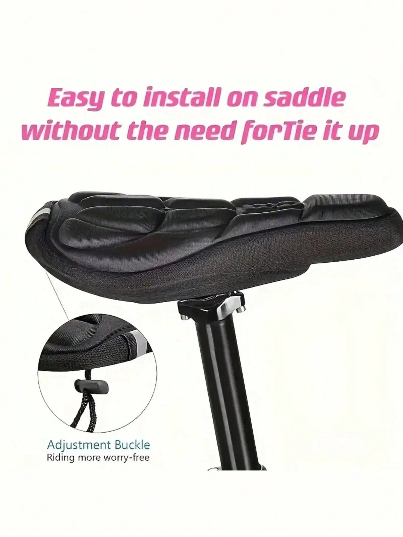 1/2pcs [Shock Absorption| Breathable] Breathable 3D Comfortable Bicycle Seat Cushion Cover| With Shock Absorption| Ideal For Road Bikes And Mountain Bikes