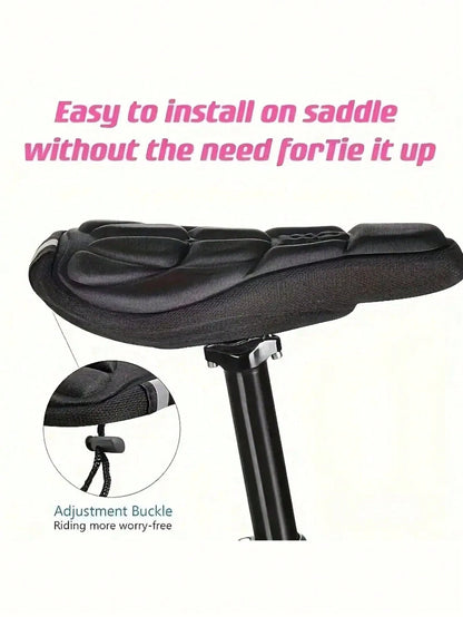 1/2pcs [Shock Absorption| Breathable] Breathable 3D Comfortable Bicycle Seat Cushion Cover| With Shock Absorption| Ideal For Road Bikes And Mountain Bikes