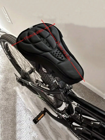 1/2pcs [Shock Absorption| Breathable] Breathable 3D Comfortable Bicycle Seat Cushion Cover| With Shock Absorption| Ideal For Road Bikes And Mountain Bikes