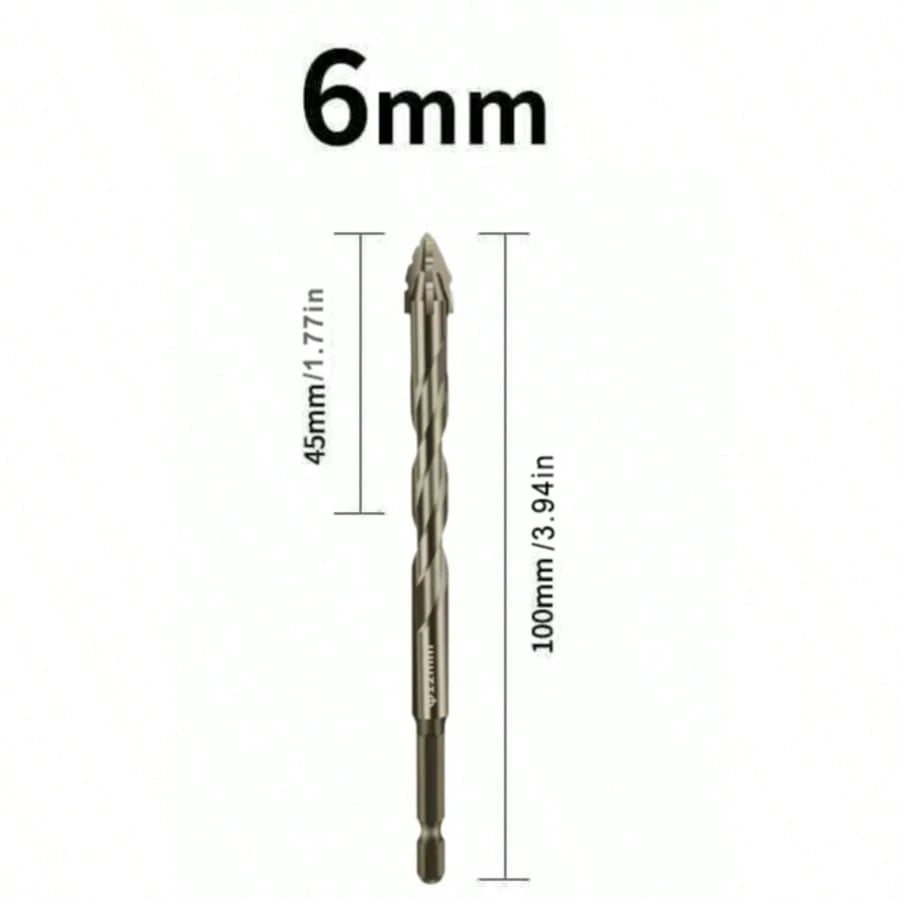 1/3pcs 4-Flute Serrated Eccentric Drill Bit For Metal, Stainless Steel, Ceramic, Concrete, Glass, Tile Hole Expander Sharp Teeth Drill