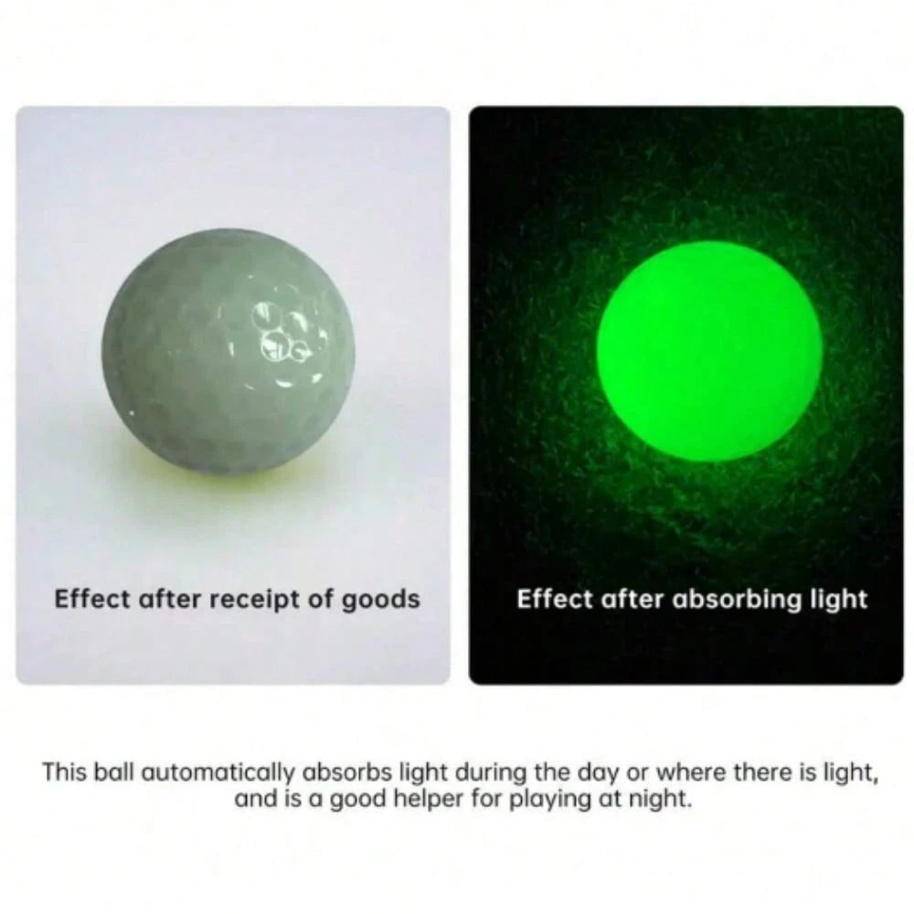 1/4/6pcs Glow-In-The-Dark Golf Balls: Automatic Fluorescent Balls For Night Training, Night Match Preparation, Designed Specifically For Golf Training, Rubber Material, Gift For Golf Enthusiasts, Golf
