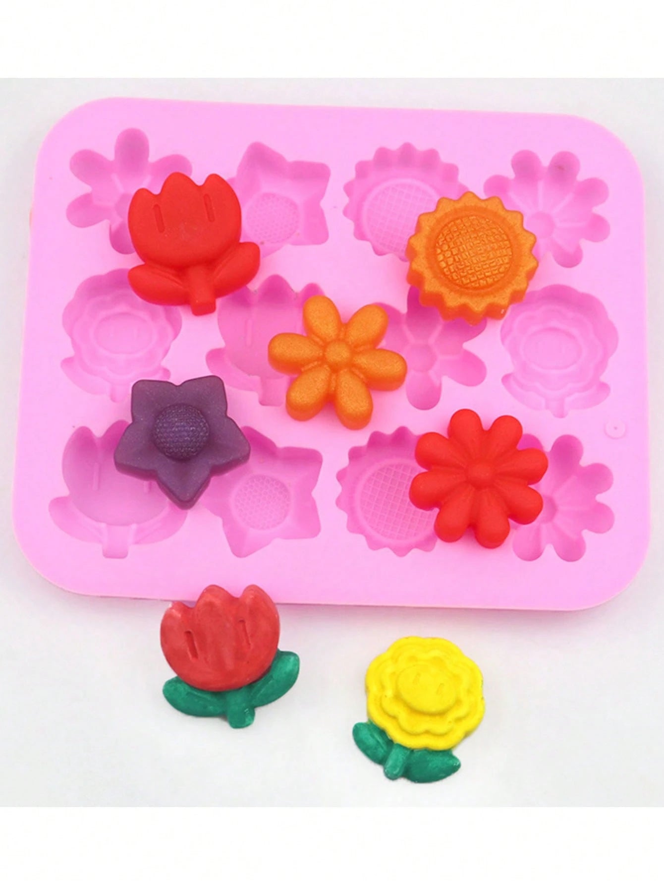 1/4pcs Flower Bowknot Handmade Soap Silicone Mold, Rose, Daisy, Multiple Small Flowers, Butterfly, Green Leaf, Bow Tie Fresh Styles, Heat Resistant Flexible Anti-Deformation, Non-Stick Easy Release, W
