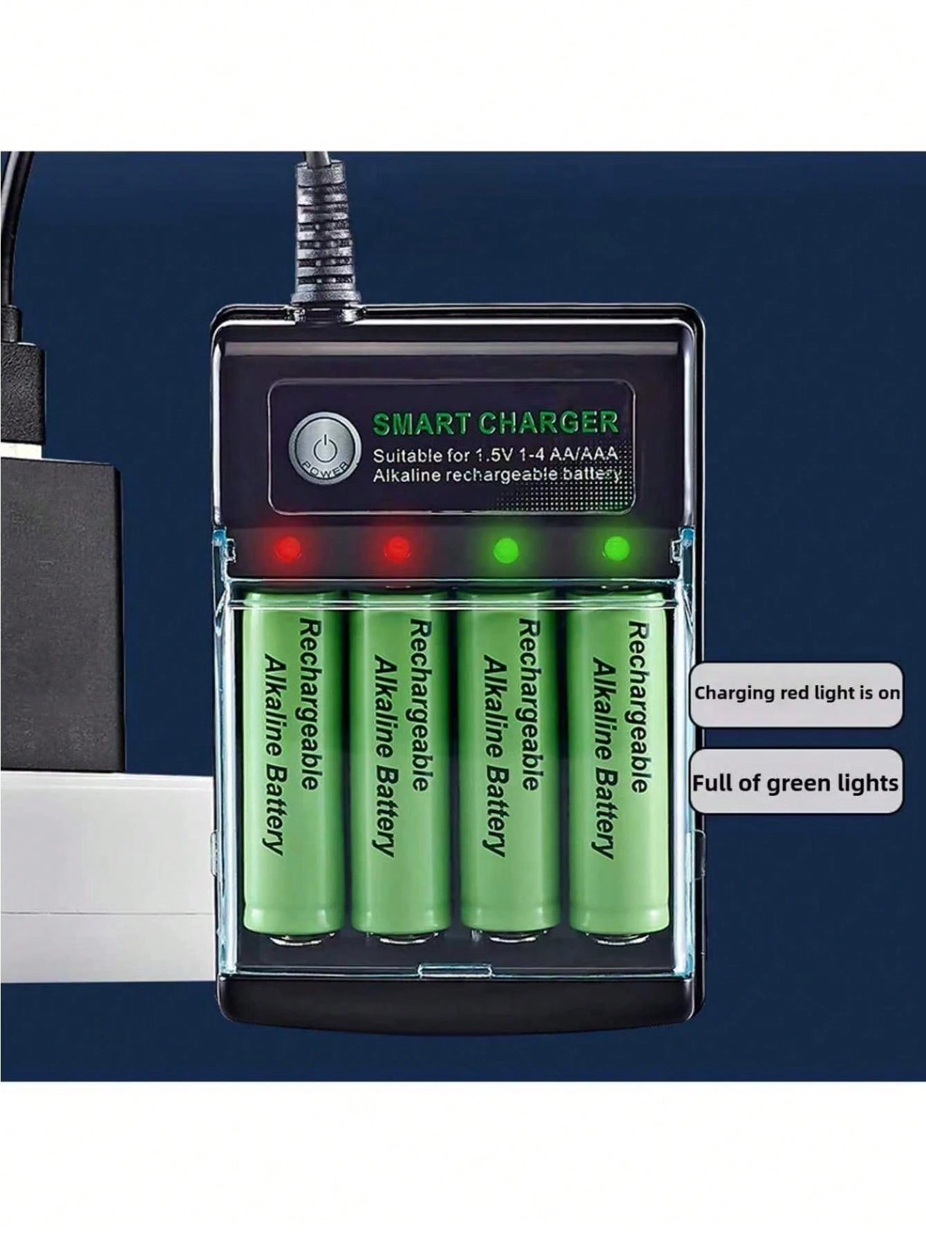 1.5V AA/AAA Rechargeable Batteries, USB Charger, Suitable For Electronic Toys, Remote Controls, Monitors, Electric Toothbrushes, String Lights, Christmas Decorations (These Batteries Can Only Be Charg
