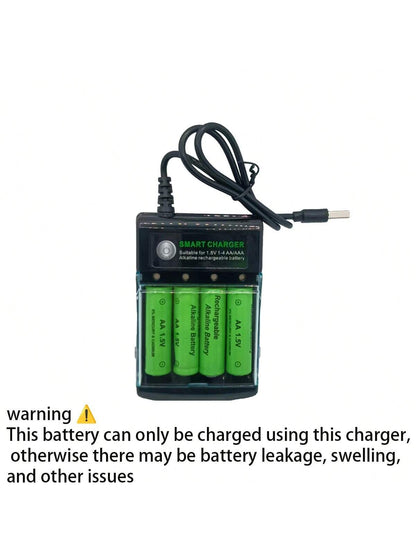 1.5V AA/AAA Rechargeable Batteries, USB Charger, Suitable For Electronic Toys, Remote Controls, Monitors, Electric Toothbrushes, String Lights, Christmas Decorations (These Batteries Can Only Be Charg
