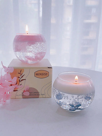1 Box 1 Cup Pink Floating Flower Scented Candle Atmosphere Home Scented Candle Room Bedroom Study Room Ornaments Fragrance Send Friends Souvenirs Small Gifts Candle Decorations Atmosphere Layout Roman