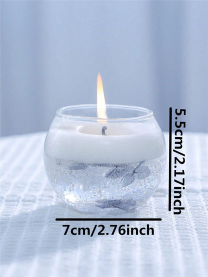 1 Box 1 Cup Pink Floating Flower Scented Candle Atmosphere Home Scented Candle Room Bedroom Study Room Ornaments Fragrance Send Friends Souvenirs Small Gifts Candle Decorations Atmosphere Layout Roman