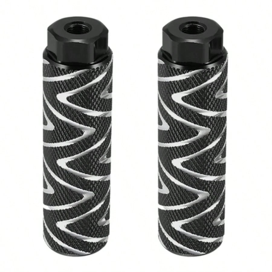 1 Pair Aluminum Alloy Anti-Slip Bicycle Pegs, Mountain Bike/BMX Pegs, Bicycle Rear Short Pegs, Fit 3/8" Axle (Please Measure Your Bike Size Before Purchasing To Avoid Unnecessary Purchase)