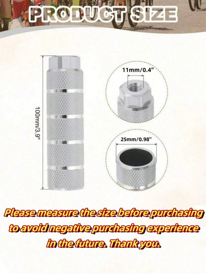 1 Pair Aluminum Alloy Anti-Slip Bicycle Pegs, Mountain Bike/BMX Pegs, Bicycle Rear Short Pegs, Fit 3/8" Axle (Please Measure Your Bike Size Before Purchasing To Avoid Unnecessary Purchase)