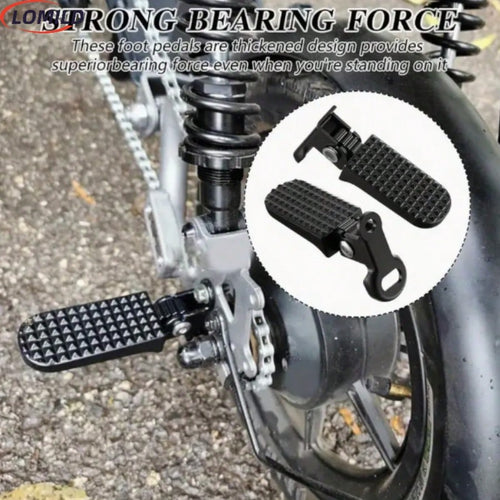 1 Pair LOMILD Aluminum Alloy Bicycle Pedals- Non-Slip Quick Release Rear Pedals With Textured Grip, Durable Lightweight Design, Suitable For Folding Bikes, Mountain Bikes And Electric Bikes- Secure