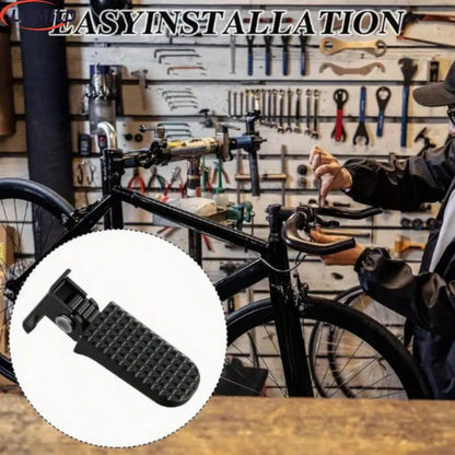 1 Pair LOMILD Aluminum Alloy Bicycle Pedals- Non-Slip Quick Release Rear Pedals With Textured Grip, Durable Lightweight Design, Suitable For Folding Bikes, Mountain Bikes And Electric Bikes- Secure