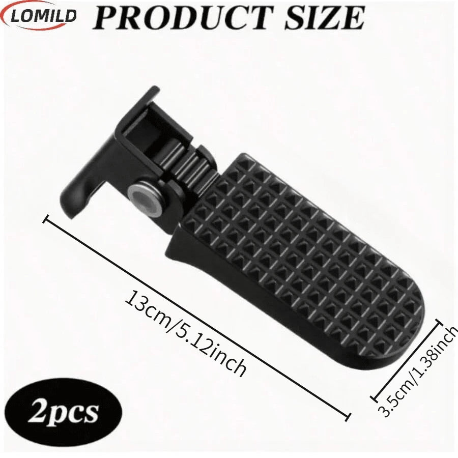 1 Pair LOMILD Aluminum Alloy Bicycle Pedals- Non-Slip Quick Release Rear Pedals With Textured Grip, Durable Lightweight Design, Suitable For Folding Bikes, Mountain Bikes And Electric Bikes- Secure