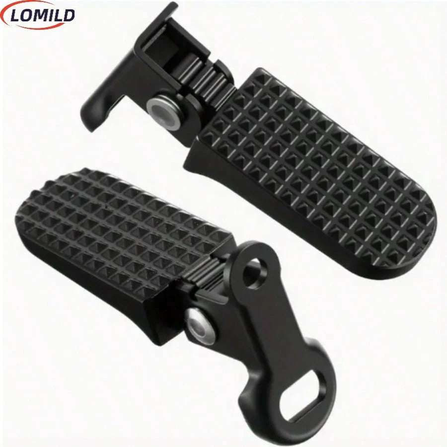 1 Pair LOMILD Aluminum Alloy Bicycle Pedals- Non-Slip Quick Release Rear Pedals With Textured Grip, Durable Lightweight Design, Suitable For Folding Bikes, Mountain Bikes And Electric Bikes- Secure