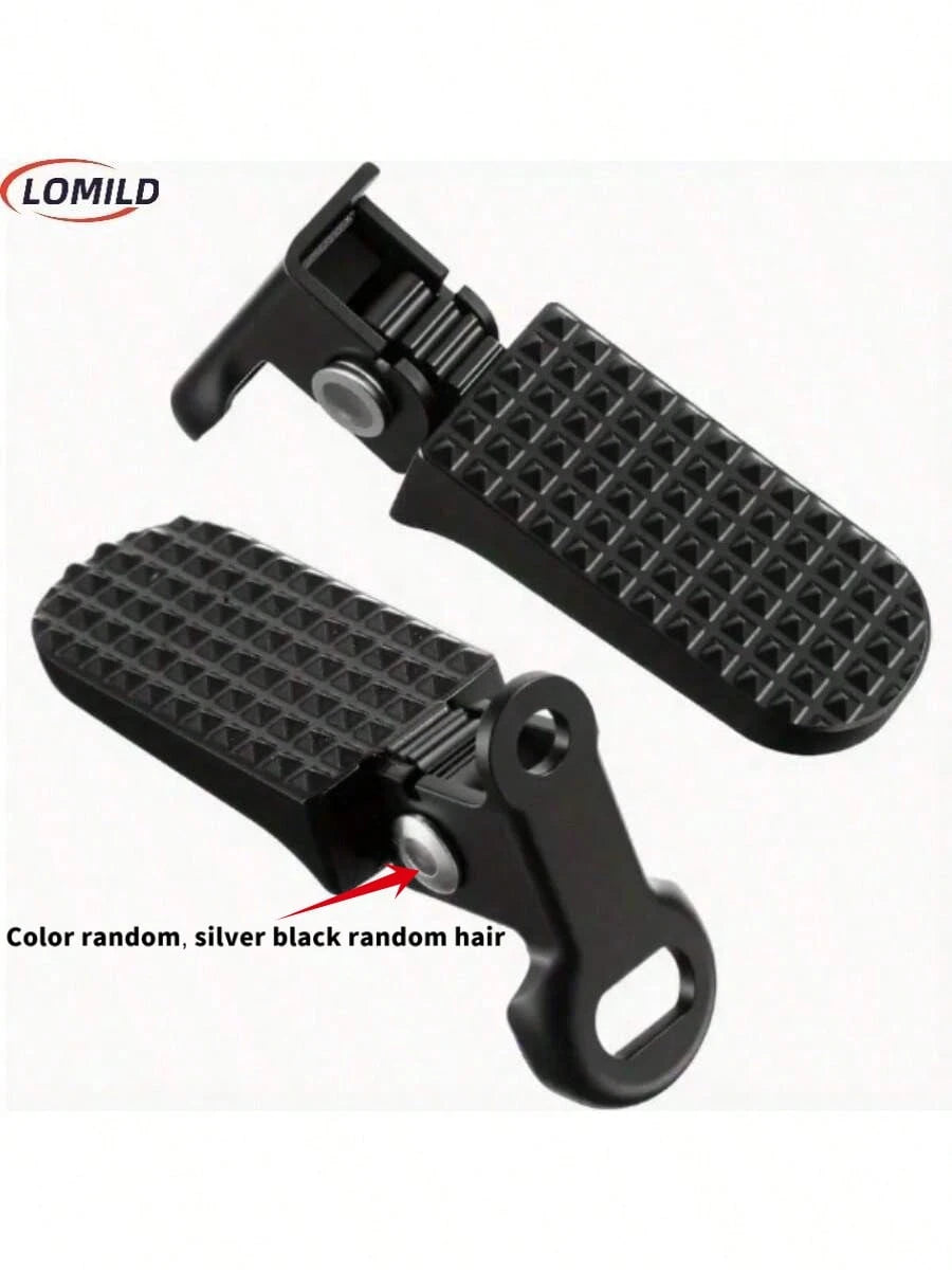 1 Pair LOMILD Aluminum Alloy Bicycle Pedals- Non-Slip Quick Release Rear Pedals With Textured Grip, Durable Lightweight Design, Suitable For Folding Bikes, Mountain Bikes And Electric Bikes- Secure
