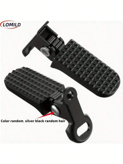 1 Pair LOMILD Aluminum Alloy Bicycle Pedals- Non-Slip Quick Release Rear Pedals With Textured Grip, Durable Lightweight Design, Suitable For Folding Bikes, Mountain Bikes And Electric Bikes- Secure