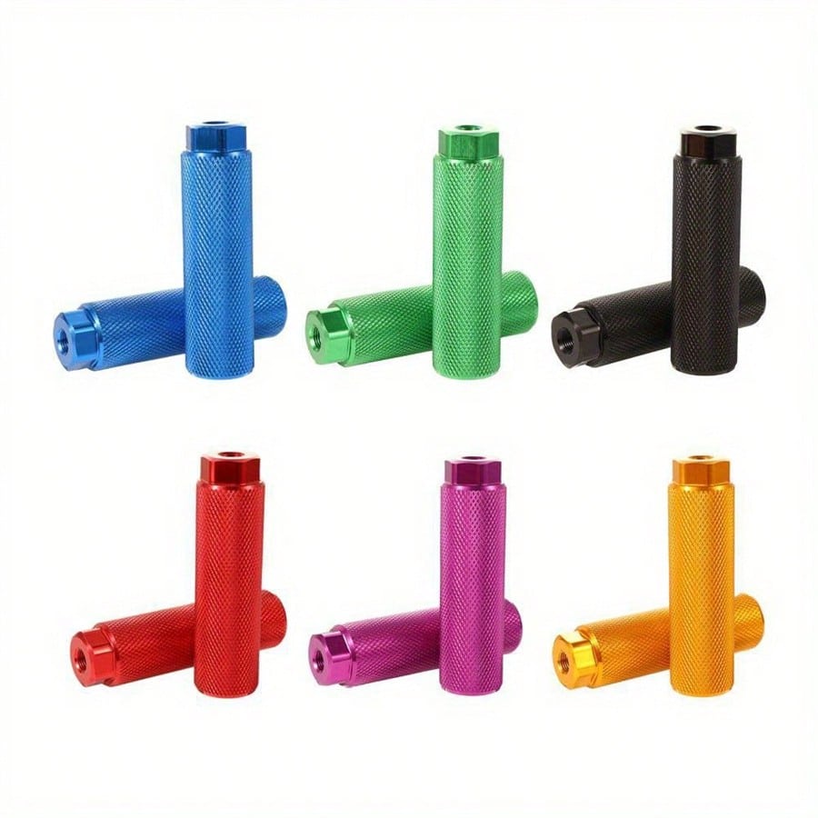 1 Pair Non-Slip Aluminum Bicycle Pegs, Aluminum Alloy Non-Slip Lead Foot Bicycle Pegs, Mountain Bike BMX Pegs, Bicycle Rear Seat Pegs, Suitable For 0.35 Inch Axle (This Product Is Not Recommended For