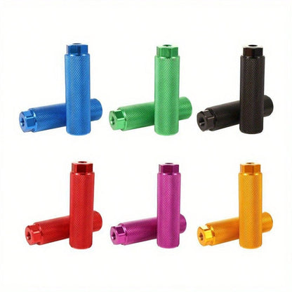 1 Pair Non-Slip Aluminum Bicycle Pegs, Aluminum Alloy Non-Slip Lead Foot Bicycle Pegs, Mountain Bike BMX Pegs, Bicycle Rear Seat Pegs, Suitable For 0.35 Inch Axle (This Product Is Not Recommended For