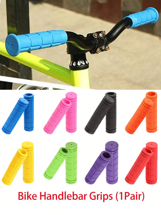1 Pair Thickened Rubber Bicycle Handlebar Grips Colorful Soft Bike Handle Cover Anti-Slip And Shock-Absorbing Wear-Resistant Bicycle Handlebar Universal Accessories Great Gift For Mountain Bike Fixed
