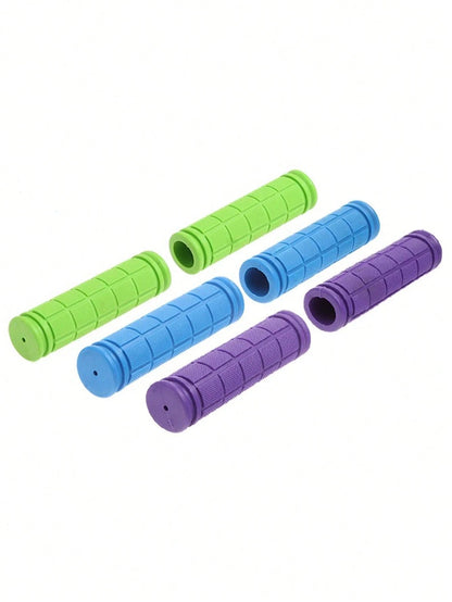 1 Pair Thickened Rubber Bicycle Handlebar Grips Colorful Soft Bike Handle Cover Anti-Slip And Shock-Absorbing Wear-Resistant Bicycle Handlebar Universal Accessories Great Gift For Mountain Bike Fixed