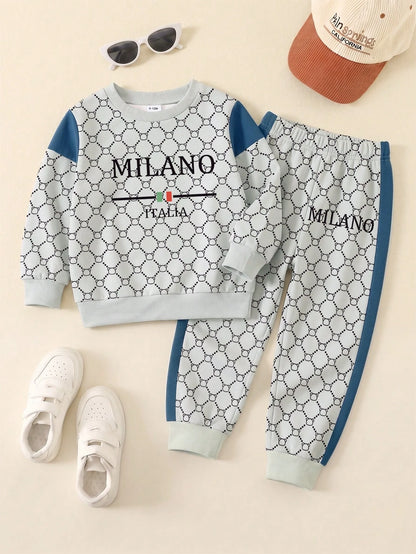 1 Random Set, Fleece Royal Blue Striped Colorblock Royal Blue Casual Fashion Classic Cute Bear Colorblock Striped Print