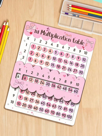 1 Set Composite Multiplication Table, Perfect For Math Class And Back To School Gift. Multi-Functional Craft| Suitable For Family Gathering. 2D Flat 1x1 Multiplication Table Card, Colorful Numbers. P