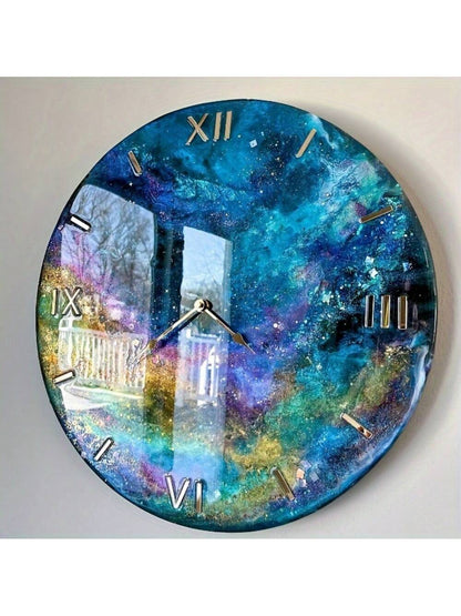 1 Set Large Round Roman Numerals Clock Silicone Mold Kit- Create Handmade DIY Jewelry, Wall Hanging, And Home Decor With Epoxy Resin- Perfect For Crafty Beginners And Experienced Makers Alike