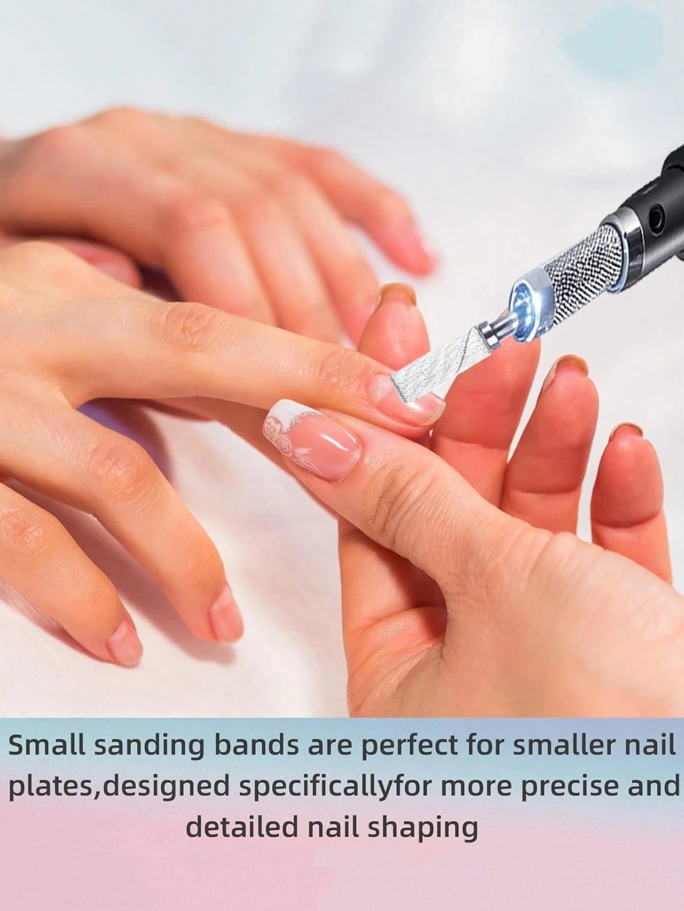 100/200Pcs/Box With Mini Mandrel Nail Art 3mm Mini Grinding Sand Ring Bands(80# 120# 180# 240#)Electric Grinding Machine Nail Grinding Head Manicure Accessories Tools Dead Skin Remover