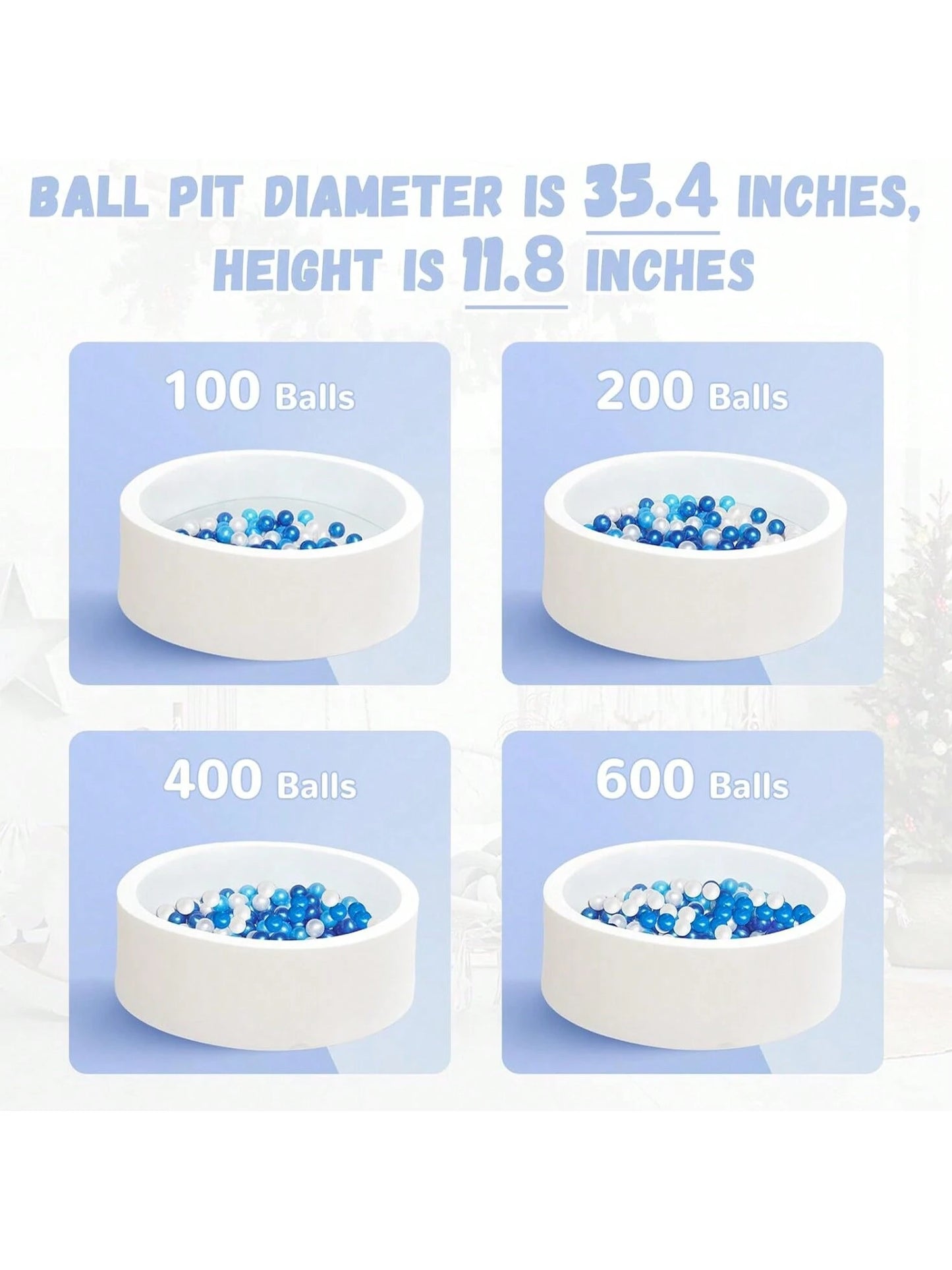 100 Ball Pit Balls For Toddlers, Phthalate Free Plastic Balls, Crush Proof 2.16" Colorful Balls For Ball Pit Play Toys For Kids With Storage Bag