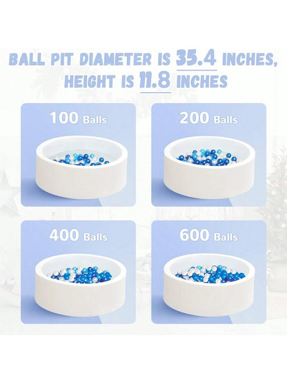 100 Ball Pit Balls For Toddlers, Phthalate Free Plastic Balls, Crush Proof 2.16" Colorful Balls For Ball Pit Play Toys For Kids With Storage Bag