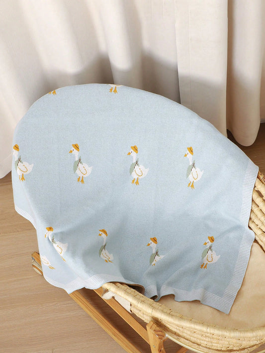 100% Cotton Baby Blanket, All Season Duck Knitted Infant Stroller Blanket, Newborn Crib Quilt, Baby Air Conditioning Quilt, Infant Supplies