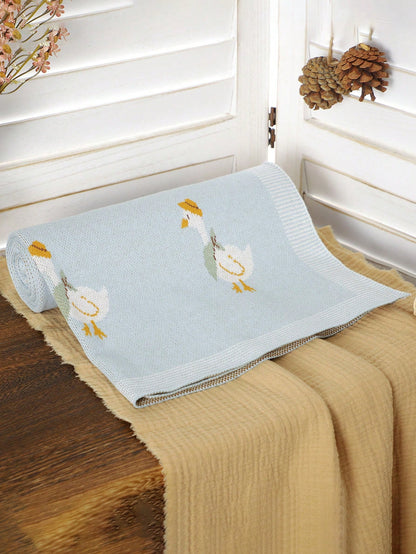 100% Cotton Baby Blanket, All Season Duck Knitted Infant Stroller Blanket, Newborn Crib Quilt, Baby Air Conditioning Quilt, Infant Supplies